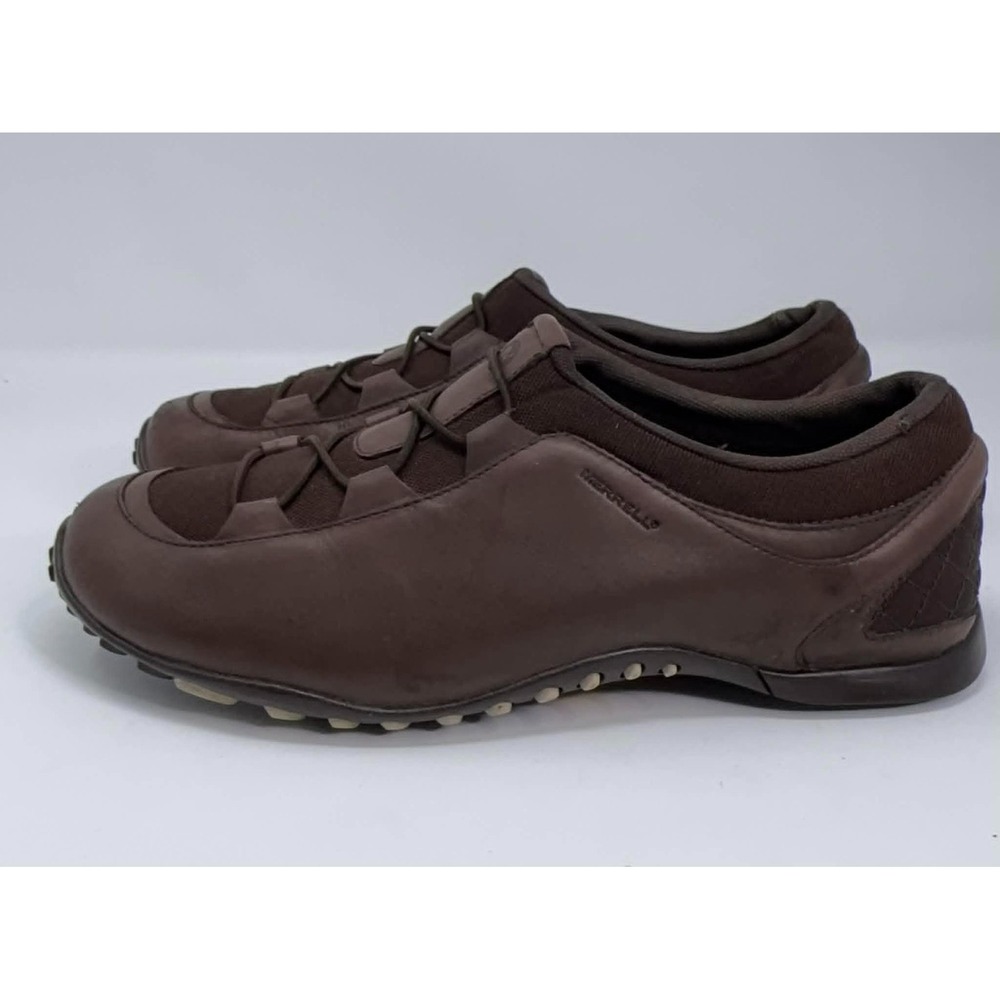 Merrell MetaStretch Performance Slip-Ons Womens 9.5 Brown Leather Padded Support
